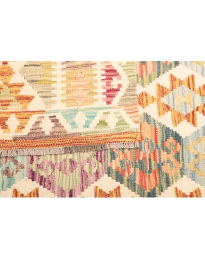 Tappeto Kilim Afghanistan giallo arancione 129x184