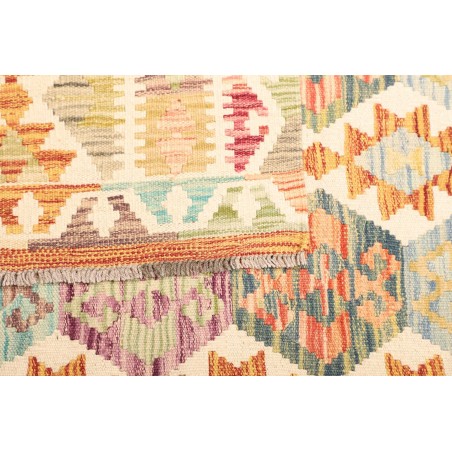 Tappeto Kilim Afghanistan giallo arancione 129x184