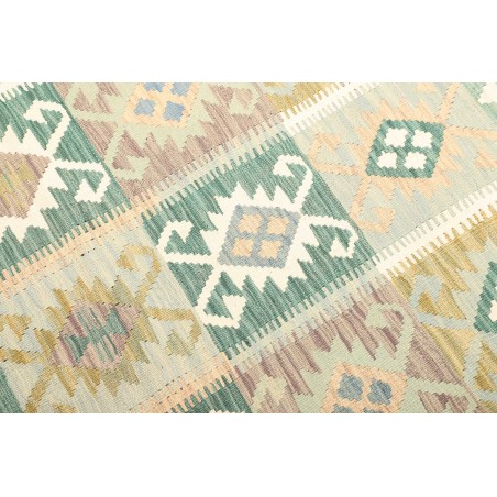 Tappeto Kilim Afghanistan bianco verde 120x180