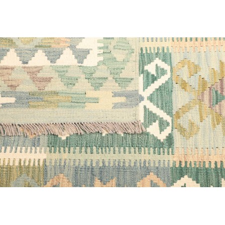Tappeto Kilim Afghanistan bianco verde 120x180