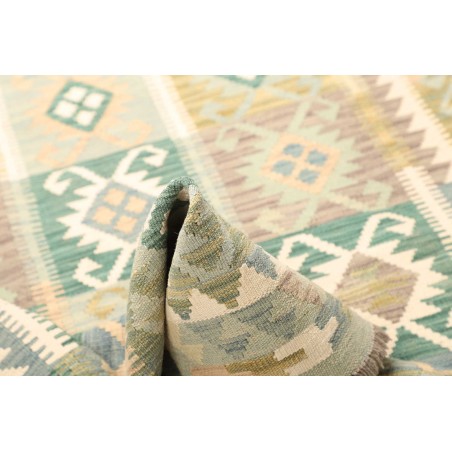 Tappeto Kilim Afghanistan bianco verde 120x180