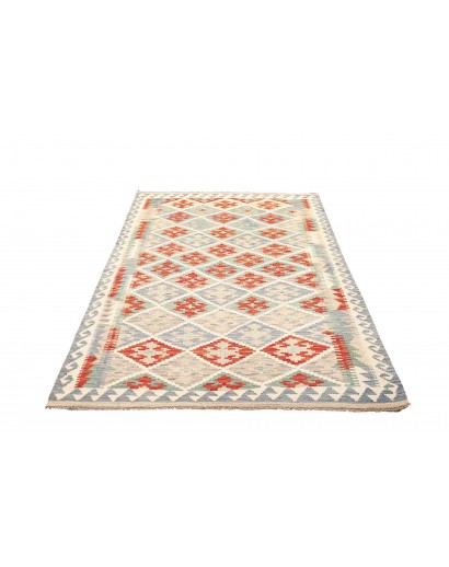 Tappeto Kilim Afghanistan bianco 125x192