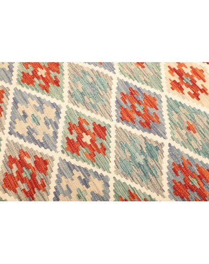 Tappeto Kilim Afghanistan bianco 125x192