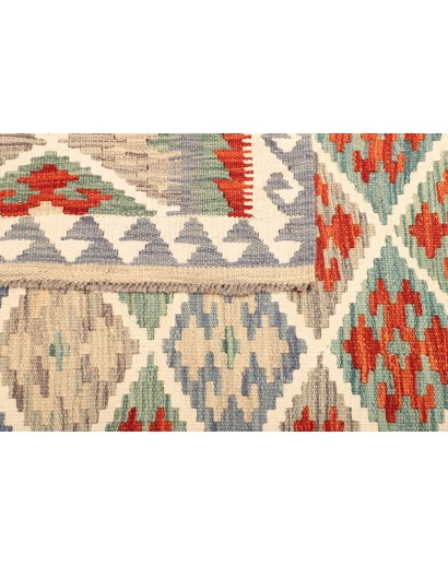 Tappeto Kilim Afghanistan bianco 125x192