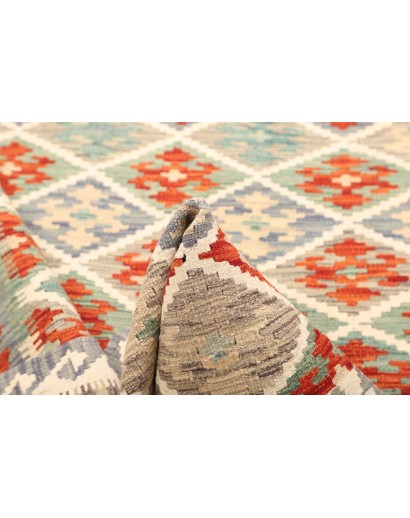 Tappeto Kilim Afghanistan bianco 125x192