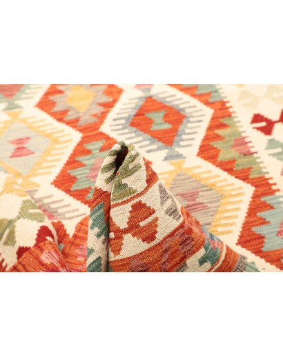 Tappeto Kilim Afghanistan giallo rosso 128x188