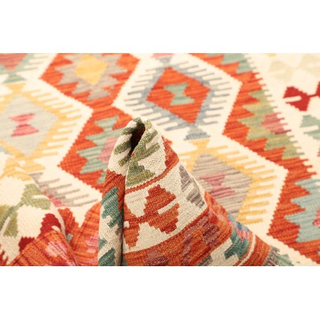 Tappeto Kilim Afghanistan giallo rosso 128x188