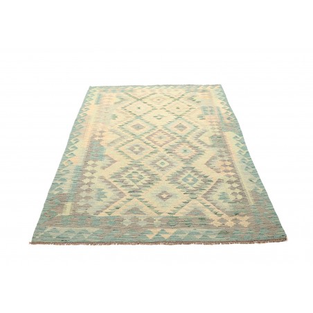 Tappeto Kilim Afghanistan bianco verde 125x182