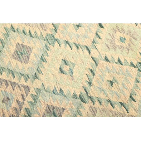 Tappeto Kilim Afghanistan bianco verde 125x182