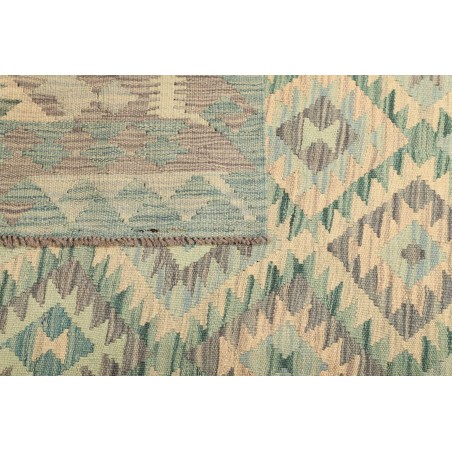 Tappeto Kilim Afghanistan bianco verde 125x182
