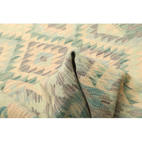 Tappeto Kilim Afghanistan bianco verde 125x182