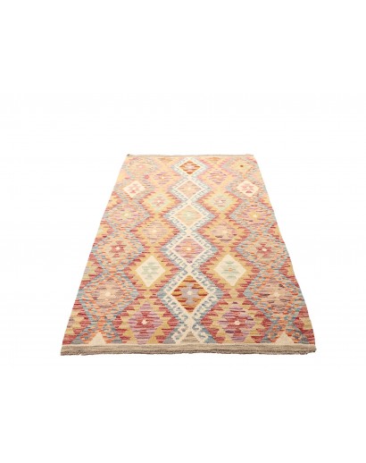 Tappeto Kilim Afghanistan giallo arancione 106x196