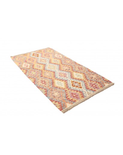 Tappeto Kilim Afghanistan giallo arancione 106x196
