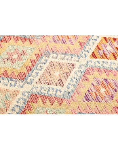 Tappeto Kilim Afghanistan giallo arancione 106x196
