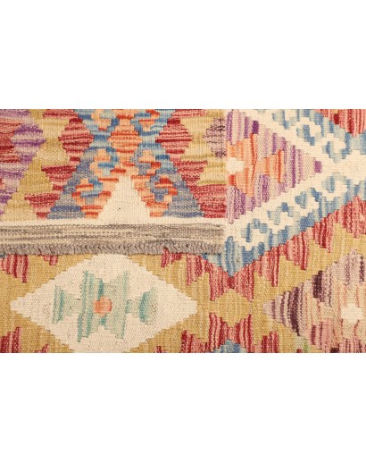 Tappeto Kilim Afghanistan giallo arancione 106x196