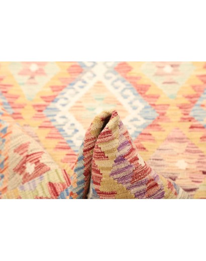 Tappeto Kilim Afghanistan giallo arancione 106x196