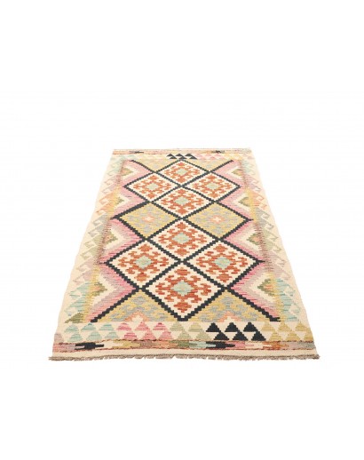Tappeto Kilim Afghanistan beige azzurro 98x183