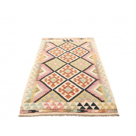 Tappeto Kilim Afghanistan beige azzurro 98x183