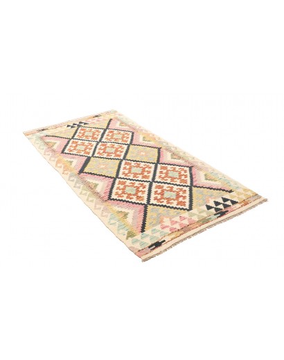 Tappeto Kilim Afghanistan beige azzurro 98x183