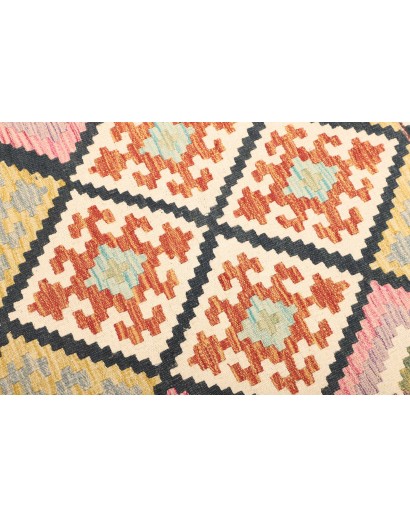 Tappeto Kilim Afghanistan beige azzurro 98x183