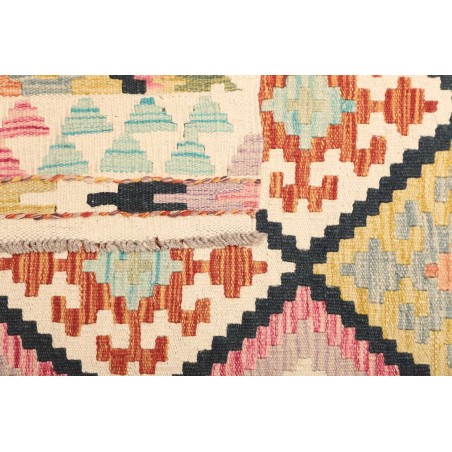 Tappeto Kilim Afghanistan beige azzurro 98x183