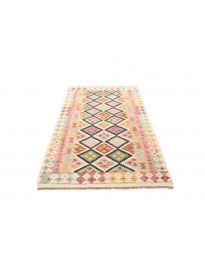 Tappeto Kilim Afghanistan giallo azzurro 104x188
