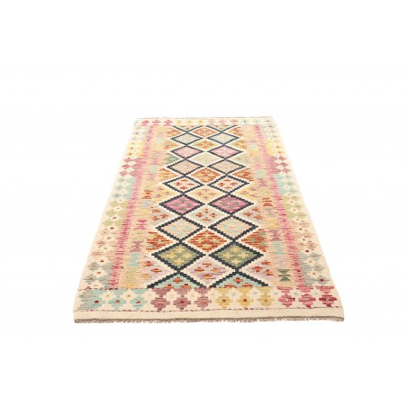 Tappeto Kilim Afghanistan giallo azzurro 104x188