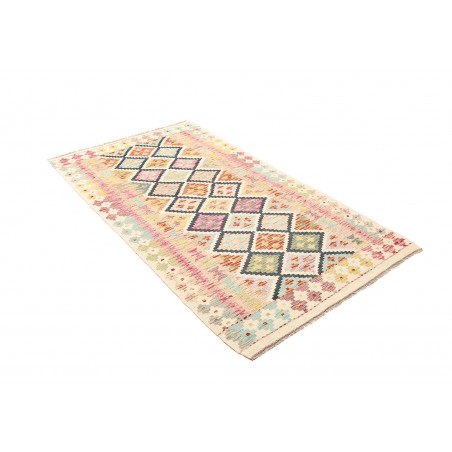 Tappeto Kilim Afghanistan giallo azzurro 104x188