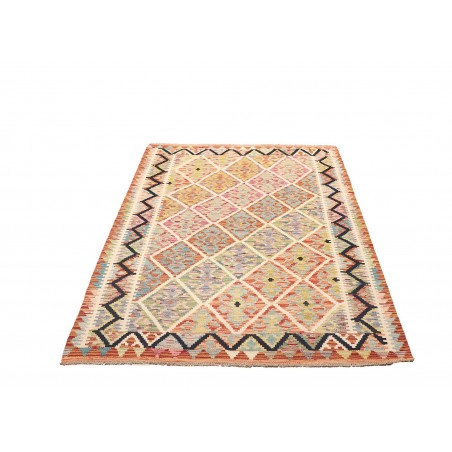 Tappeto Kilim Afghanistan giallo rosso 128x184
