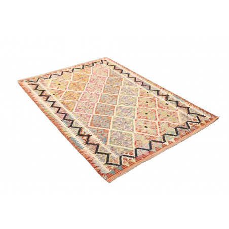Tappeto Kilim Afghanistan giallo rosso 128x184