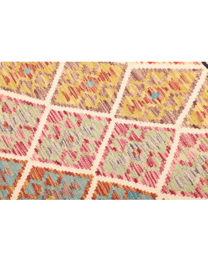 Tappeto Kilim Afghanistan giallo rosso 128x184