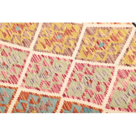 Tappeto Kilim Afghanistan giallo rosso 128x184