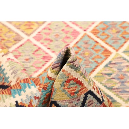 Tappeto Kilim Afghanistan giallo rosso 128x184