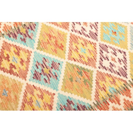 Tappeto Kilim Afghanistan giallo bianco 125x159