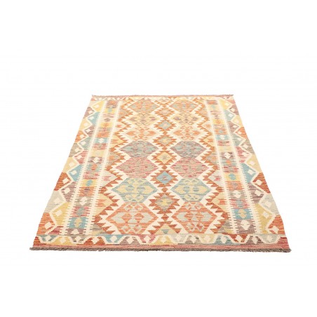 Tappeto Kilim Afghanistan giallo arancione 124x175