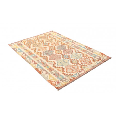 Tappeto Kilim Afghanistan giallo arancione 124x175