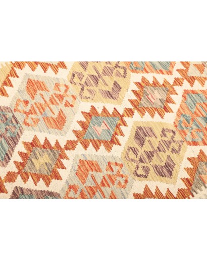 Tappeto Kilim Afghanistan giallo arancione 124x175