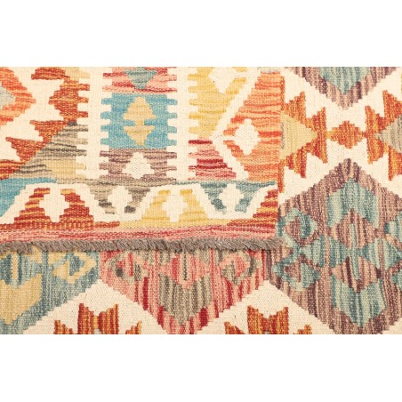 Tappeto Kilim Afghanistan giallo arancione 124x175