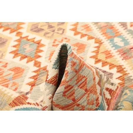 Tappeto Kilim Afghanistan giallo arancione 124x175
