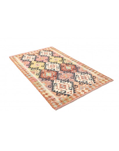 Tappeto Kilim Afghanistan giallo grigio 119x189