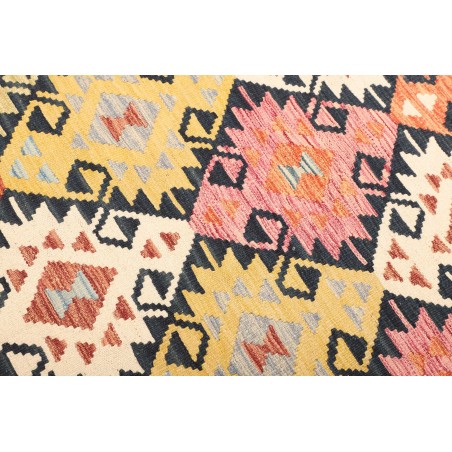 Tappeto Kilim Afghanistan giallo grigio 119x189