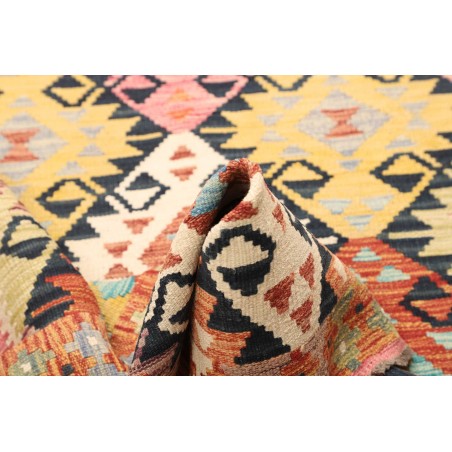 Tappeto Kilim Afghanistan giallo grigio 119x189