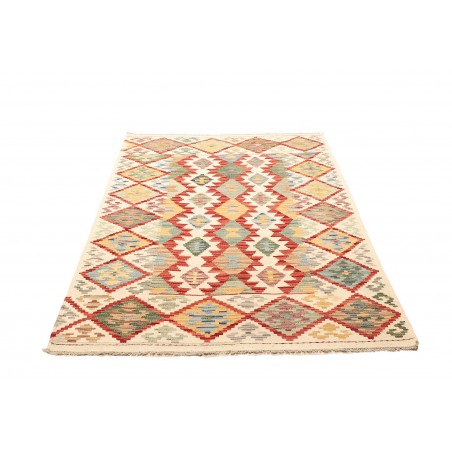 Tappeto Kilim Afghanistan giallo rosso 123x176