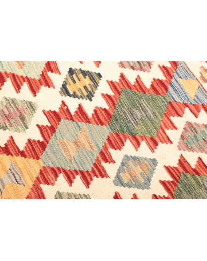 Tappeto Kilim Afghanistan giallo rosso 123x176