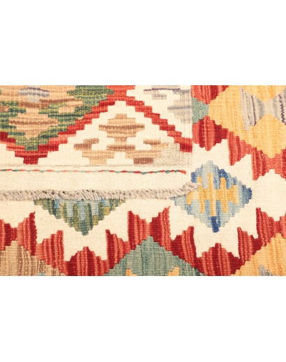 Tappeto Kilim Afghanistan giallo rosso 123x176