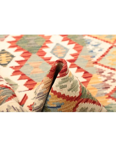 Tappeto Kilim Afghanistan giallo rosso 123x176