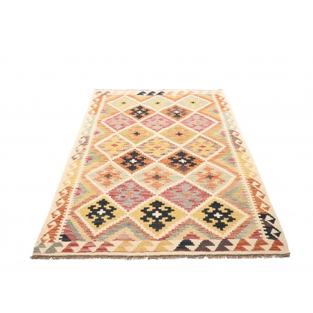 Tappeto Kilim Afghanistan giallo arancione 120x197