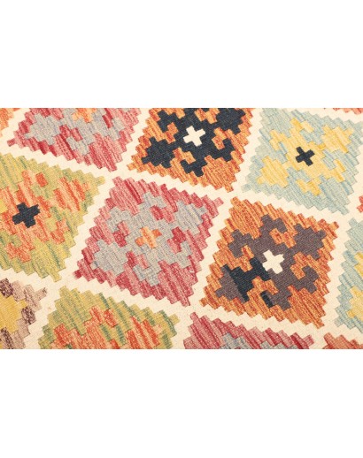 Tappeto Kilim Afghanistan giallo arancione 120x197