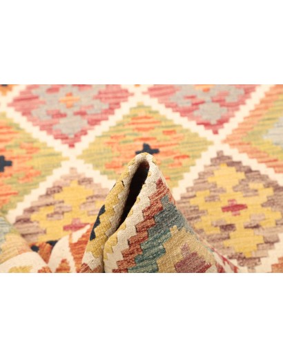 Tappeto Kilim Afghanistan giallo arancione 120x197