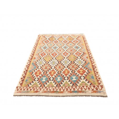 Tappeto Kilim Afghanistan giallo azzurro 120x195